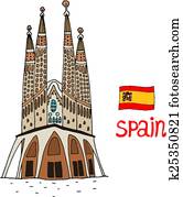 La Sagrada Familia Vector illustration La Sagrada Familia Vector illustration