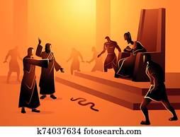 Moses Turn Staff Into Snake Moses Turn Staff Into Snake