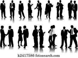 Office people silhouettes