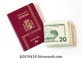 passport and money