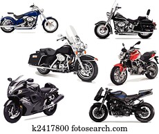 Six vector illustrations of motorcycle Six vector illustrations of motorcycle