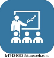 Training Icon. Business Concept. Flat Design. Training Icon. Business Concept. Flat Design.