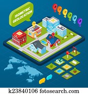 איזומטרי, geolocation, מושג