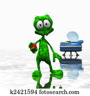 cartoon alien character
