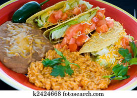 Colorful Mexican food plate Colorful Mexican food plate