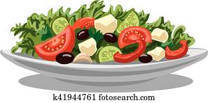 frisch, griechischer salat frisch, griechischer salat