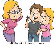 mamá, hija, introducir