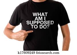 Man in black t-shirt