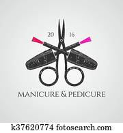 Manicure vector logo Manicure vector logo
