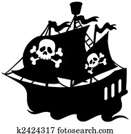 Pirate ship silhouette Pirate ship silhouette