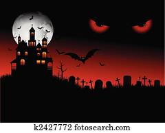spooky, scène halloween