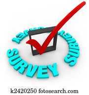 Survey Check Mark and Box Survey Check Mark and Box