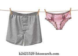 Underwear Hanging on a Clothesline