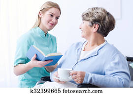 المحترف, carergiver, أيضا, عجوز, المريض