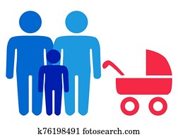 A schematic depiction of a family couple of gay men with children A schematic depiction of a family couple of gay men with children