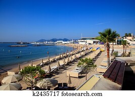 beach in Cannes France beach in Cannes France