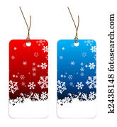 Christmas tags with snowflakes Christmas tags with snowflakes