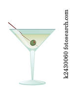 Cocktail Martini With Olive Cocktail Martini With Olive