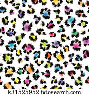 Colorful leopard fur background Colorful leopard fur background