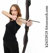 Concentration - woman with bow