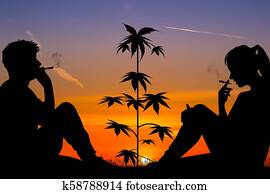 couple smoking marijuana outdoors couple smoking marijuana outdoors