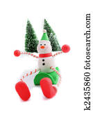 Sledding snowman Sledding snowman