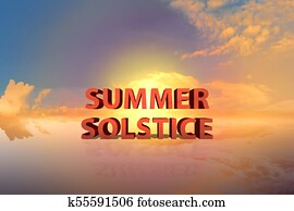 Summer solstice with dramatic sunset Summer solstice with dramatic sunset