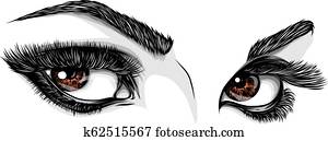 vector illustration Beautiful Women Eyes with make up vector illustration Beautiful Women Eyes with make up