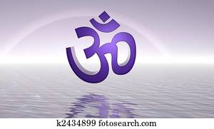 Violet aum / om upon the sea