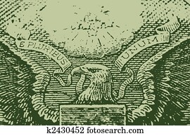 미국, 돈 금융, 독수리, 배경