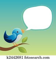 Blue Twittering Bird Blue Twittering Bird