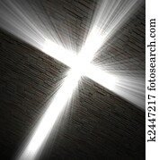 christliche, kreuz, licht
