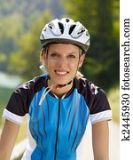 female cyclist