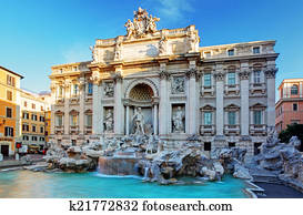 Fountain di Trevi, Rome, Italy. Fountain di Trevi, Rome, Italy.
