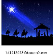 trois hommes sages, et, jésus