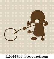 ילדה קטנה, לשחק, עם, הסתובב