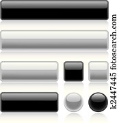 מבריק, רשת, כפתורים