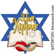 שמח, יום כיפור, דגל, עם, שופר