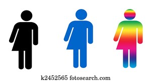 androgyny, o, transgender, símbolos