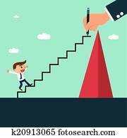 Businessman writting ladder for his partner to easy climbing hill, mentor and partnership concept. Businessman writting ladder for his partner to easy climbing hill, mentor and partnership concept.