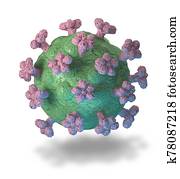 Corona virus 3D isolated on white Corona virus 3D isolated on white