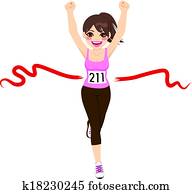 frau, überfahrt, zieleinlauf frau, überfahrt, zieleinlauf