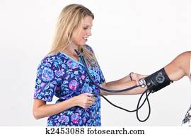 Nurse Taking Blood Pressure