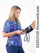Nurse Taking Blood Pressure