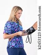 Nurse Taking Blood Pressure