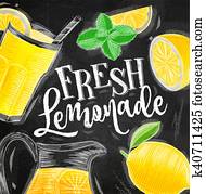 Poster fresh lemonade chalk Poster fresh lemonade chalk