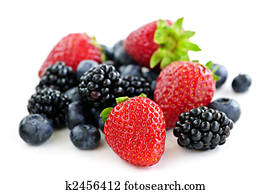 sortido, fresco, bagas