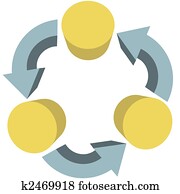 Arrows recycle workflow communications copy space Arrows recycle workflow communications copy space