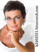 Beautiful mature woman smiling Beautiful mature woman smiling