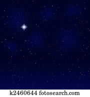 calmo, estrelado, noturna, silencioso, e, tranqüilo